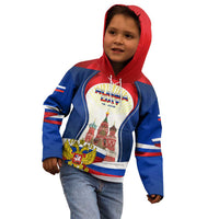 Russia Day Kid Hoodie with Kremlin Illustration, National Emblem, and Flag Stripes
