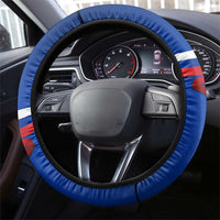 Russia Day Steering Wheel Cover with Kremlin Illustration, National Emblem, and Flag Stripes