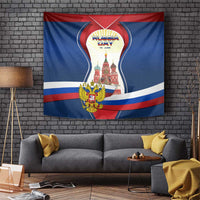 Russia Day Tapestry with Kremlin Illustration, National Emblem, and Flag Stripes