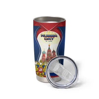 Russia Day Tumbler Cup with Kremlin Illustration, National Emblem, and Flag Stripes