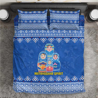Russia Matryoshka Spirit Bedding Set with Folk Pattern and Double-Headed Eagle Emblem