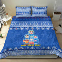 Russia Matryoshka Spirit Bedding Set with Folk Pattern and Double-Headed Eagle Emblem