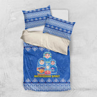 Russia Matryoshka Spirit Bedding Set with Folk Pattern and Double-Headed Eagle Emblem