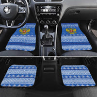 Russia Matryoshka Spirit Car Mats with Folk Pattern and Double-Headed Eagle Emblem