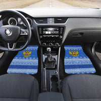 Russia Matryoshka Spirit Car Mats with Folk Pattern and Double-Headed Eagle Emblem
