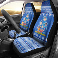 Russia Matryoshka Spirit Car Seat Cover with Folk Pattern and Double-Headed Eagle Emblem