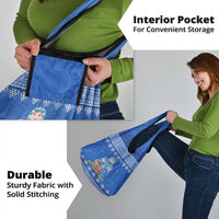 Russia Matryoshka Spirit Grocery Bag with Folk Pattern and Double-Headed Eagle Emblem