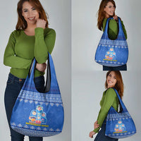 Russia Matryoshka Spirit Grocery Bag with Folk Pattern and Double-Headed Eagle Emblem