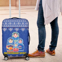 Russia Matryoshka Spirit Luggage Cover with Folk Pattern and Double-Headed Eagle Emblem
