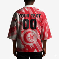 Personalized Tunisia Football Kimono Tunisian Flag Carthage Eagles Mascot Grunge Style