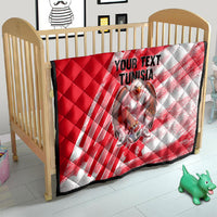 Personalized Tunisia Football Quilt Tunisian Flag Carthage Eagles Mascot Grunge Style