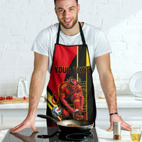Personalized Belgium Soccer Red Devils Mascot Apron Royal Belgian Football Geometric Simple Style