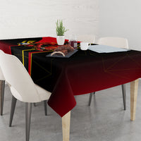 Personalized Belgium Soccer Red Devils Mascot Tablecloth Royal Belgian Football Geometric Simple Style