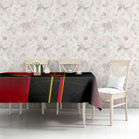 Personalized Belgium Soccer Red Devils Mascot Tablecloth Royal Belgian Football Geometric Simple Style