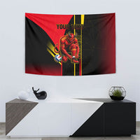 Personalized Belgium Soccer Red Devils Mascot Tapestry Royal Belgian Football Geometric Simple Style