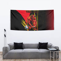 Personalized Belgium Soccer Red Devils Mascot Tapestry Royal Belgian Football Geometric Simple Style