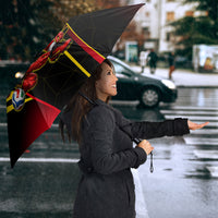 Personalized Belgium Soccer Red Devils Mascot Umbrella Royal Belgian Football Geometric Simple Style