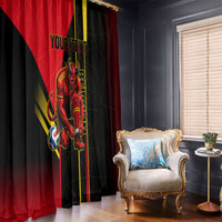 Personalized Belgium Soccer Red Devils Mascot Window Curtain Royal Belgian Football Geometric Simple Style