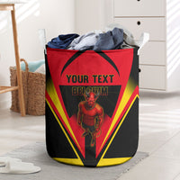 Personalized Belgium Soccer Laundry Basket Belgian Football Pride Red Devils Mascot