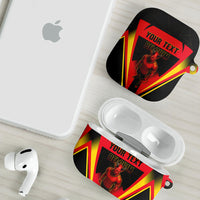 Personalized Belgium Soccer AirPods Case Belgian Football Pride Red Devils Mascot