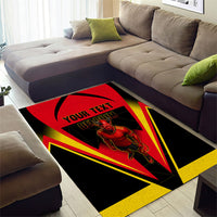 Personalized Belgium Soccer Area Rug Belgian Football Pride Red Devils Mascot