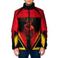 Personalized Belgium Soccer Padded Jacket Belgian Football Pride Red Devils Mascot