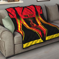 Personalized Belgium Soccer Quilt Belgian Football Pride Red Devils Mascot