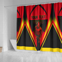Personalized Belgium Soccer Shower Curtain Belgian Football Pride Red Devils Mascot