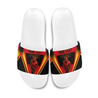 Personalized Belgium Soccer Slide Sandals Belgian Football Pride Red Devils Mascot