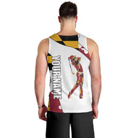 Golf Player Silhouette Men Tank Top Maryland Flag Pattern and Custom Name Panel Design - Wonder Print Shop