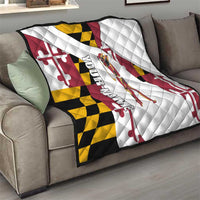 Golf Player Silhouette Quilt Maryland Flag Pattern and Custom Name Panel Design - Wonder Print Shop