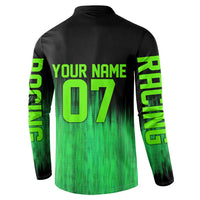 Green Dirt Bike Rider Button Sweatshirt Forget Toys I Just Wanna Ride Quote and Custom Racing Name Design - Wonder Print Shop