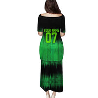 Green Dirt Bike Rider Puletasi Forget Toys I Just Wanna Ride Quote and Custom Racing Name Design - Wonder Print Shop