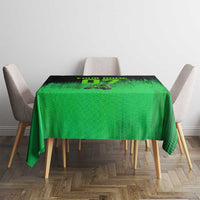 Green Dirt Bike Rider Tablecloth Forget Toys I Just Wanna Ride Quote and Custom Racing Name Design - Wonder Print Shop
