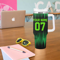 Green Dirt Bike Rider Tumbler With Handle Forget Toys I Just Wanna Ride Quote and Custom Racing Name Design - Wonder Print Shop