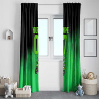 Green Dirt Bike Rider Window Curtain Forget Toys I Just Wanna Ride Quote and Custom Racing Name Design - Wonder Print Shop