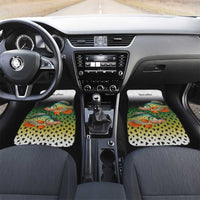 Colorful Crappie Fishing Green Scales Car Mats Gradient Camo Pattern and Custom Name Fishing - Wonder Print Shop