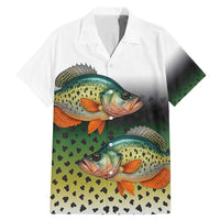 Colorful Crappie Fishing Green Scales Family Matching Mermaid Dress and Hawaiian Shirt Gradient Camo Pattern and Custom Name Fishing - Wonder Print Shop