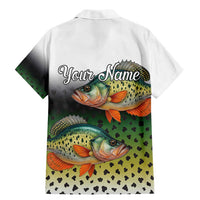 Colorful Crappie Fishing Green Scales Family Matching Mermaid Dress and Hawaiian Shirt Gradient Camo Pattern and Custom Name Fishing - Wonder Print Shop