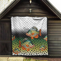Colorful Crappie Fishing Green Scales Quilt Gradient Camo Pattern and Custom Name Fishing - Wonder Print Shop