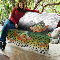 Colorful Crappie Fishing Green Scales Quilt Gradient Camo Pattern and Custom Name Fishing - Wonder Print Shop