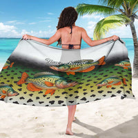 Colorful Crappie Fishing Green Scales Sarong Gradient Camo Pattern and Custom Name Fishing - Wonder Print Shop