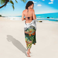 Colorful Crappie Fishing Green Scales Sarong Gradient Camo Pattern and Custom Name Fishing - Wonder Print Shop