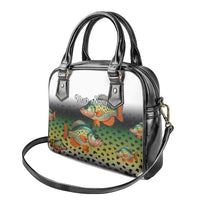 Colorful Crappie Fishing Green Scales Shoulder Handbag Gradient Camo Pattern and Custom Name Fishing - Wonder Print Shop