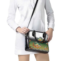 Colorful Crappie Fishing Green Scales Shoulder Handbag Gradient Camo Pattern and Custom Name Fishing - Wonder Print Shop