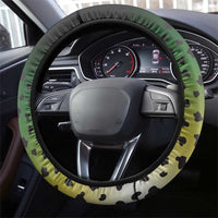 Colorful Crappie Fishing Green Scales Steering Wheel Cover Gradient Camo Pattern and Name Fishing - Wonder Print Shop