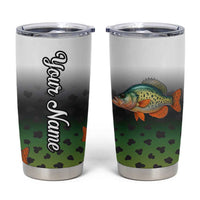 Colorful Crappie Fishing Green Scales Tumbler Cup Gradient Camo Pattern and Custom Name Fishing - Wonder Print Shop