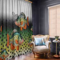 Colorful Crappie Fishing Green Scales Window Curtain Gradient Camo Pattern and Custom Name Fishing - Wonder Print Shop
