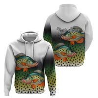 Colorful Crappie Fishing Green Scales Zip Hoodie Gradient Camo Pattern and Custom Name Fishing - Wonder Print Shop