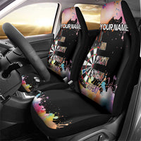Dartboard and Colorful Paint Splash Darts Car Seat Cover with Aim Shoot Swear Repeat Quote Custom Name - Wonder Print Shop
